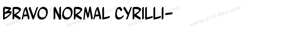 Bravo Normal Cyrilli字体转换